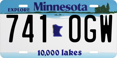 MN license plate 741OGW