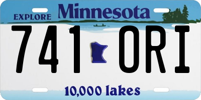MN license plate 741ORI