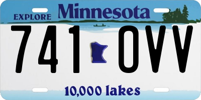 MN license plate 741OVV