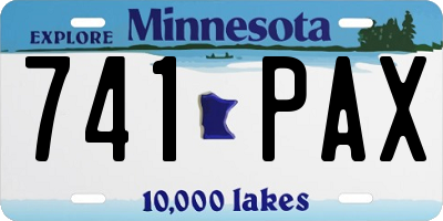 MN license plate 741PAX
