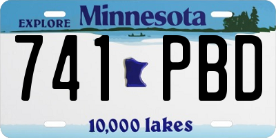 MN license plate 741PBD