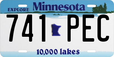 MN license plate 741PEC