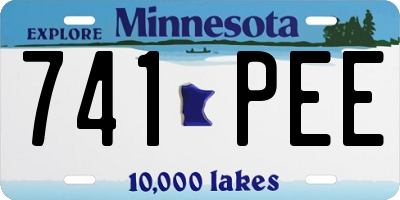 MN license plate 741PEE