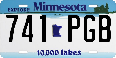 MN license plate 741PGB