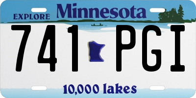 MN license plate 741PGI