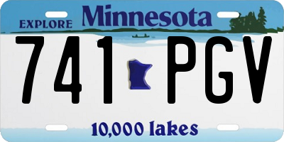 MN license plate 741PGV