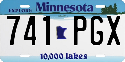MN license plate 741PGX