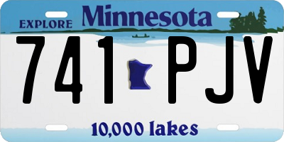 MN license plate 741PJV