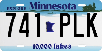 MN license plate 741PLK