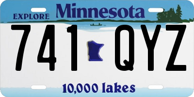MN license plate 741QYZ