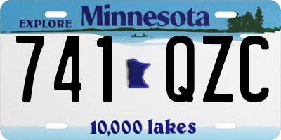 MN license plate 741QZC