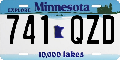 MN license plate 741QZD