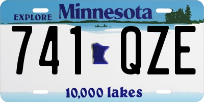 MN license plate 741QZE