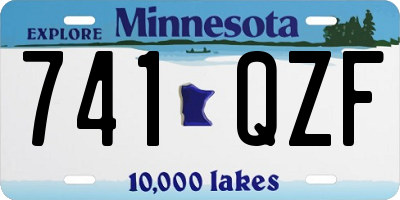 MN license plate 741QZF