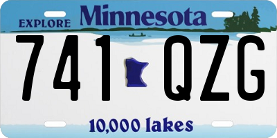 MN license plate 741QZG