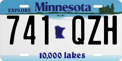 MN license plate 741QZH