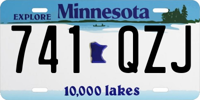MN license plate 741QZJ