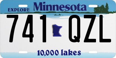 MN license plate 741QZL