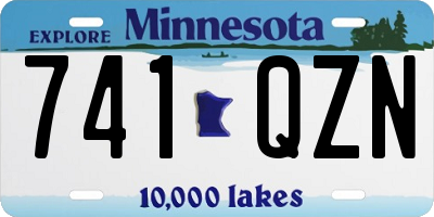MN license plate 741QZN