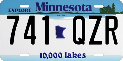 MN license plate 741QZR