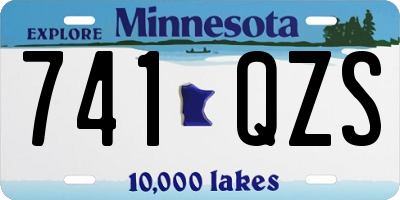 MN license plate 741QZS