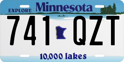 MN license plate 741QZT