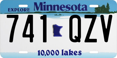 MN license plate 741QZV