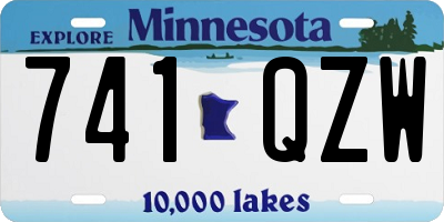MN license plate 741QZW