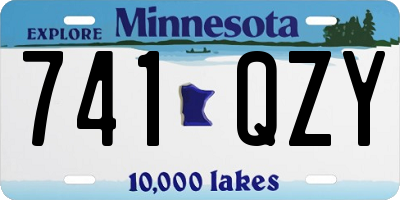 MN license plate 741QZY