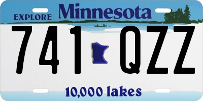 MN license plate 741QZZ