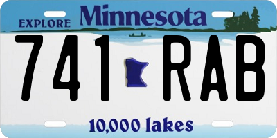 MN license plate 741RAB