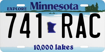 MN license plate 741RAC