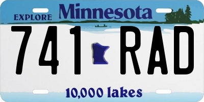MN license plate 741RAD