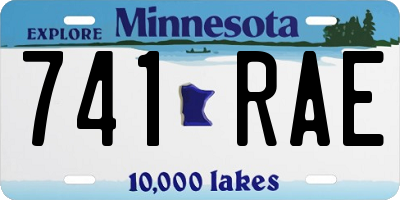 MN license plate 741RAE