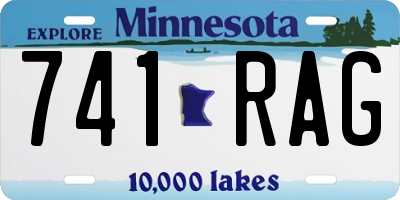 MN license plate 741RAG