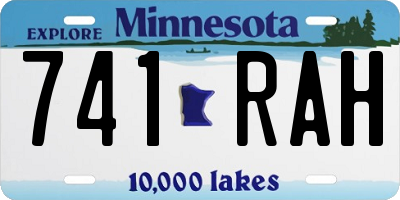 MN license plate 741RAH