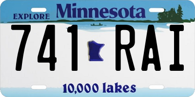 MN license plate 741RAI