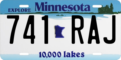 MN license plate 741RAJ
