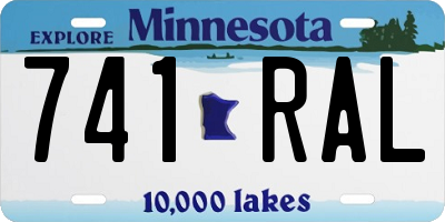 MN license plate 741RAL