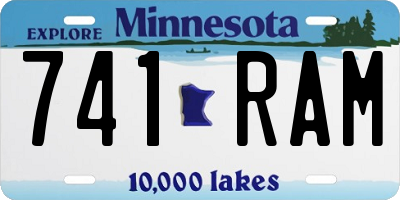 MN license plate 741RAM