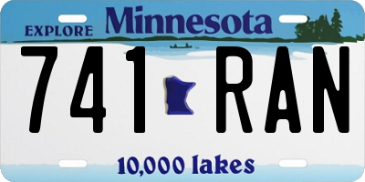 MN license plate 741RAN