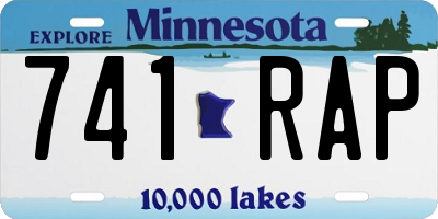 MN license plate 741RAP