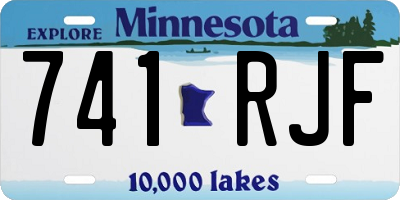 MN license plate 741RJF