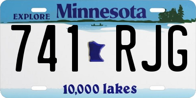 MN license plate 741RJG