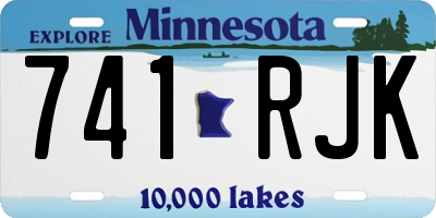 MN license plate 741RJK