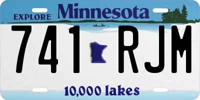 MN license plate 741RJM