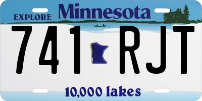 MN license plate 741RJT