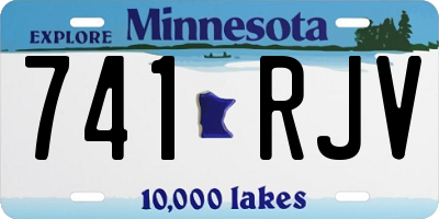 MN license plate 741RJV