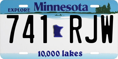 MN license plate 741RJW
