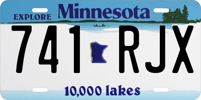 MN license plate 741RJX